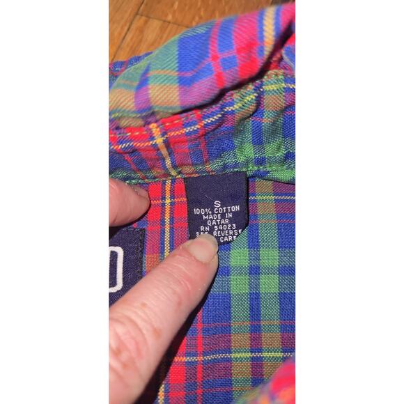 Vintage GAP Plaid Shirt Men's Small Checkered Late 1990's Y2K Preppy EUC - Picture 6 of 9